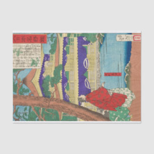 Ashikaga Yoshimitsu Admiring the Golden Pavilion  Tissue Paper