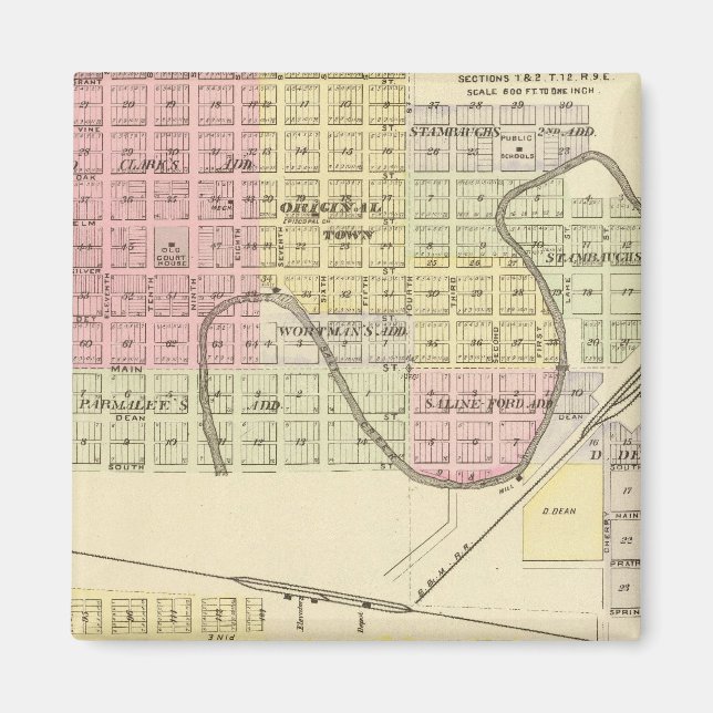 Ashland and Wahoo, Nebraska Magnet (Front)