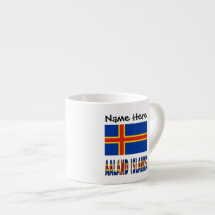 Ashland Islands Ålander Flag Personalised Espresso Cup
