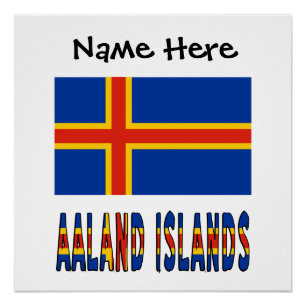 Ashland Islands Ålander Flag Personalised Poster