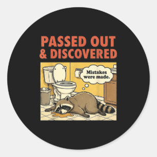 Ashland Liquor Bandit Raccoon Funny  Classic Round Sticker