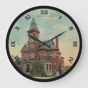 Ashland Ohio Postcard Clock of Jail