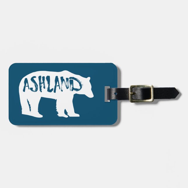 Ashland Oregon Bear Luggage Tag (Front Horizontal)