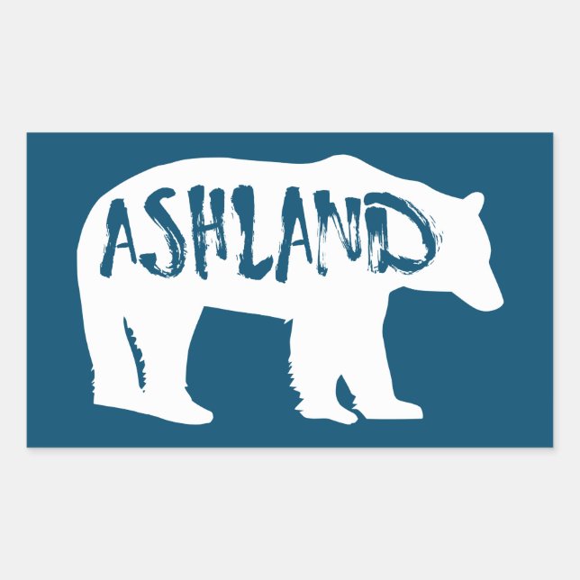 Ashland Oregon Bear Rectangular Sticker (Front)