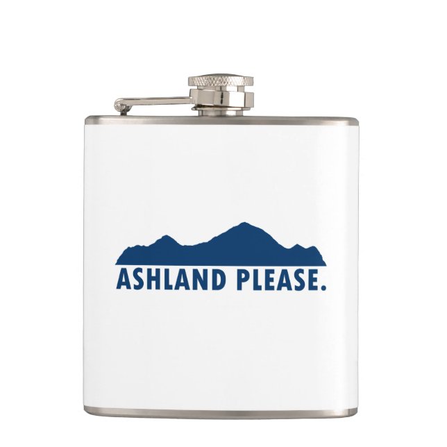 Ashland Oregon Please Hip Flask (Front)