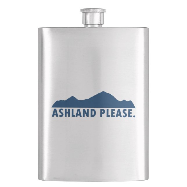 Ashland Oregon Please Hip Flask (Front)