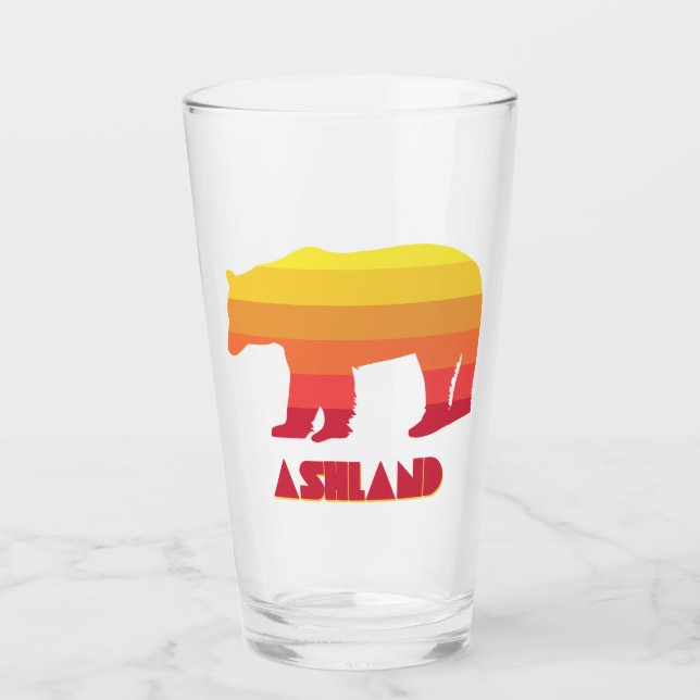 Ashland Oregon Rainbow Bear Glass (Front)