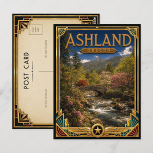 Ashland Oregon Vintage Art Deco Golden Age Postcard