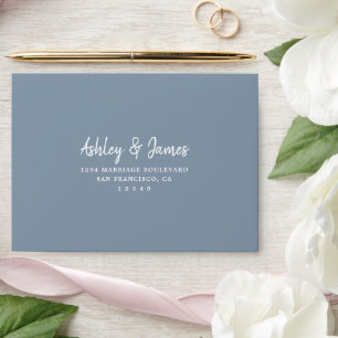 Ashley Blue Self-Addressed RSVP Envelope