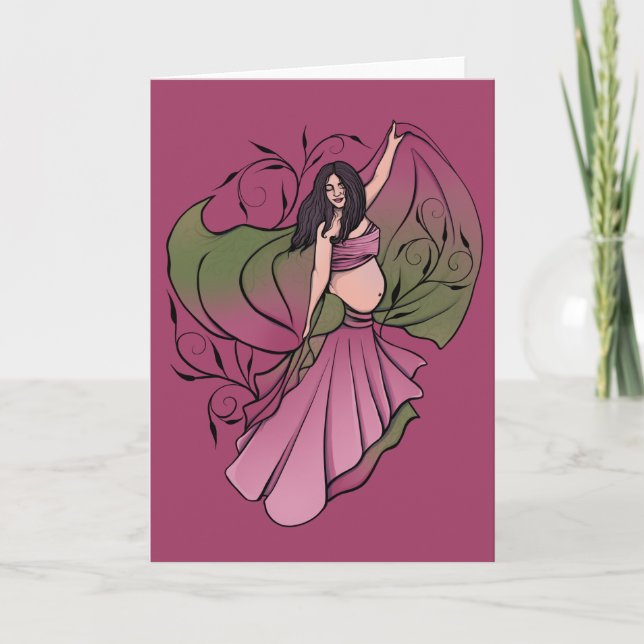 Ashley enceinte belly dance card (Front)