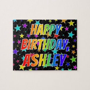 "ASHLEY" First Name, Fun "HAPPY BIRTHDAY" Jigsaw Puzzle
