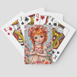 ASHLEY ~ FLORAL Coronet ~ Cute Girl ~ Playing Card