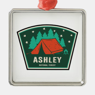 Ashley National Forest Camping Metal Ornament
