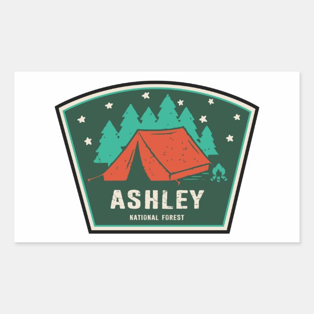 Ashley National Forest Camping Rectangular Sticker (Front)