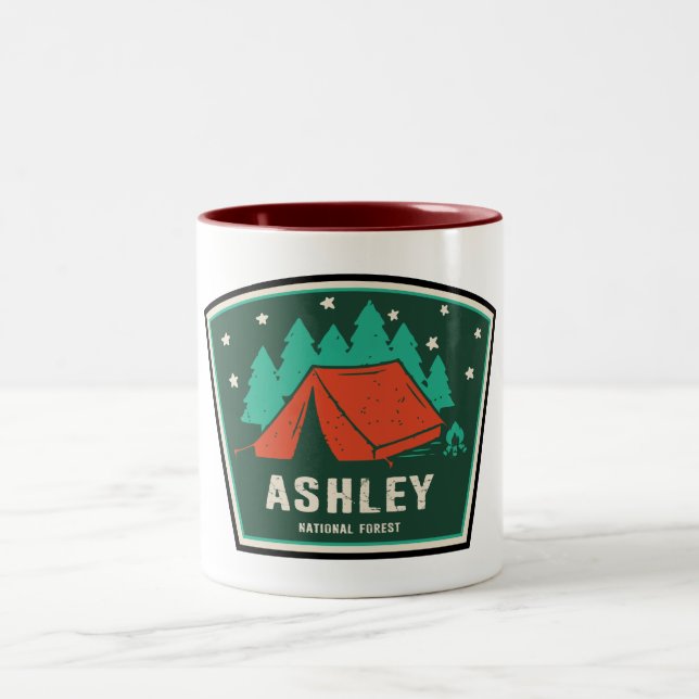 Ashley National Forest Camping Two-Tone Coffee Mug (Center)