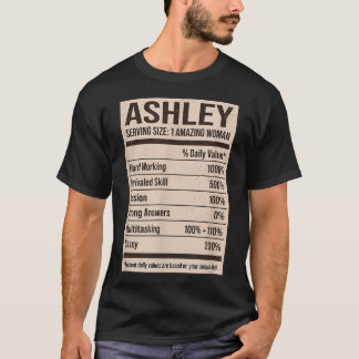 Ashley Nutrition Facts Name Nickname Alias Title F T-Shirt