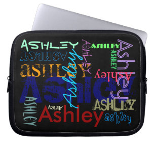Ashley repeating 6 Letters Neoprene Laptop Sleeve