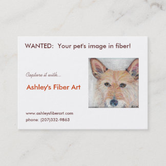 Ashley's Fibre Art Business Card