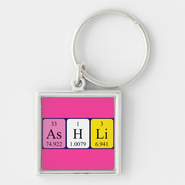 Ashli periodic table name keyring (Front)