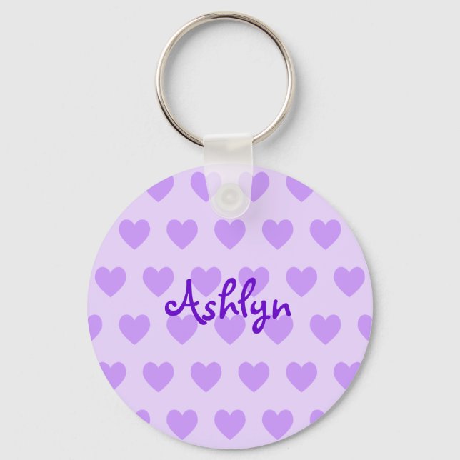 Ashlyn in Purple Key Ring (Front)