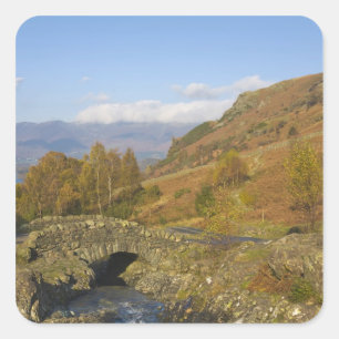 Ashness Bridge, Lake District, Cumbria, England Square Sticker