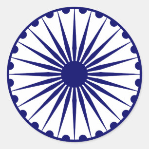 Ashoka Chakra, India flag Classic Round Sticker