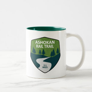 Ashokan Rail Trail New York Two-Tone Coffee Mug