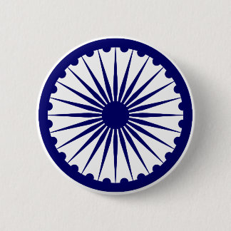 Ashoka's Dharma Chakra 6 Cm Round Badge