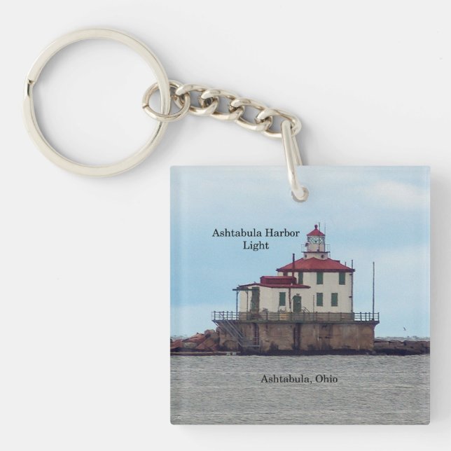 Ashtabula Harbour Light acrylic key chain (Front)