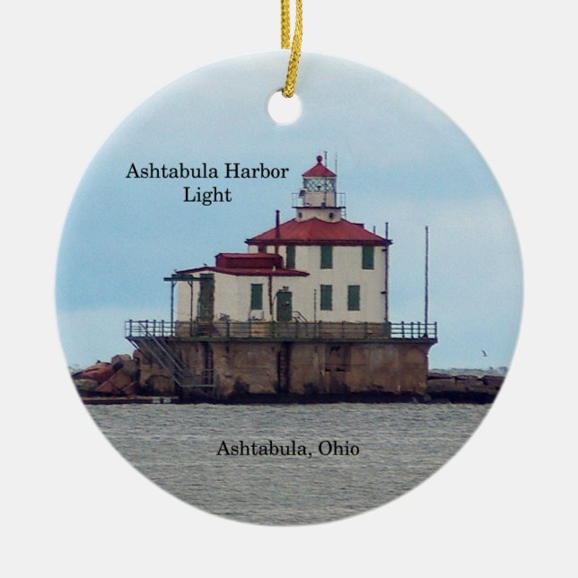 Ashtabula Harbour Light ornament (Front)