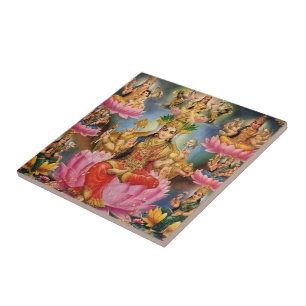 Ashtalakshmi - Eight forms of Lakshmi Ceramic Tile