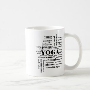 Ashtanga Yoga 8 Limbs Of Word Cloud Educational . Coffee Mug