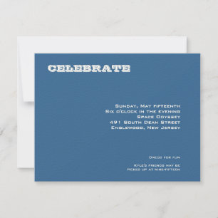 Ashton Bar Mitzvah Reception Invitation