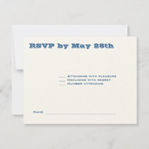 Ashton Bar Mitzvah Wedding RSVP 369 Card