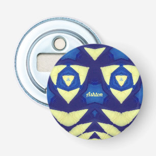 ASHTON ~ Blue Cream 3D Pattern ~ Bottle Opener