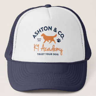 Ashton & Co. K9 Academy 2c Dark Logo Trucker Hat