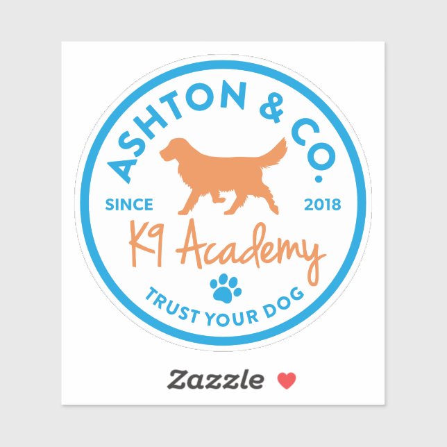 Ashton & Co. K9 Academy 2c Logo Light (Sheet)