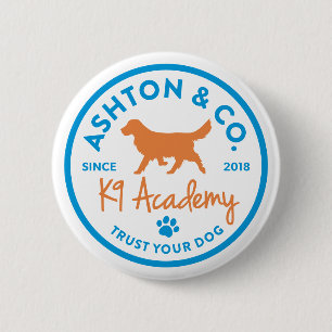 Ashton & Co. K9 Academy 2c Logo Light 6 Cm Round Badge
