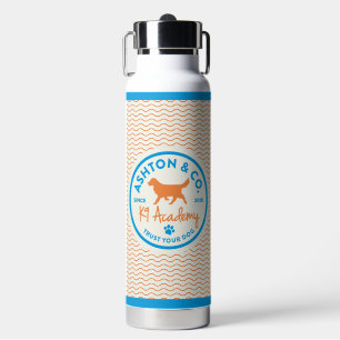 Ashton & Co. K9 Academy Wavy Lines Water Bottle