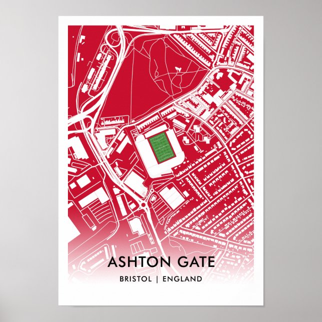 Ashton Gate Poster – Home of Bristol City FC, Engl (Front)