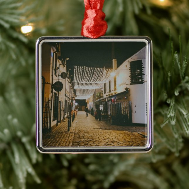 Ashton Lane, Glasgow, Scotland Metal Ornament (Tree)