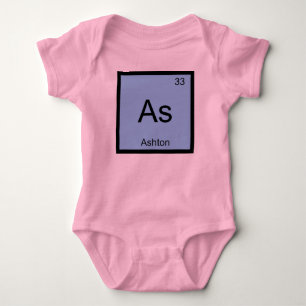 Ashton Name Chemistry Element Periodic Table Baby Bodysuit