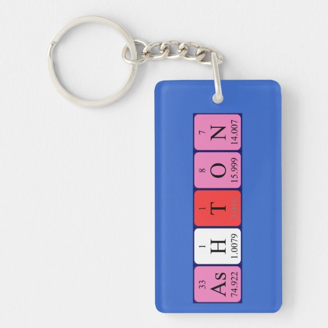 Ashton periodic table name keyring (Front)