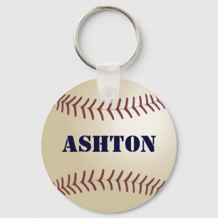 Ashton Personalised Baseball Keychain by 369MyName