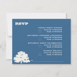 Ashton Tree Bar Mitzvah Wedding RSVP Card