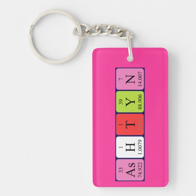 Ashtyn periodic table name keyring (Front)