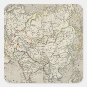 Asia 11 square sticker