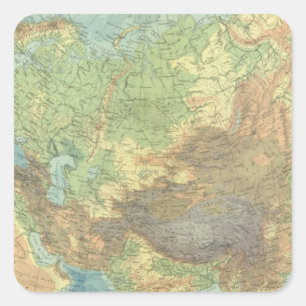 Asia 18 square sticker