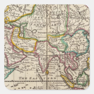 Asia 32 square sticker