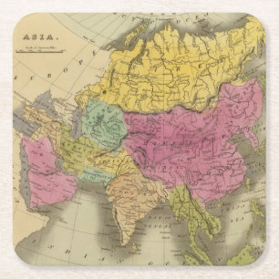 Asia 8 square paper coaster